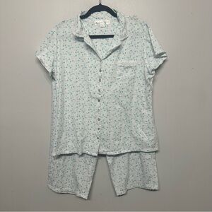 Eileen West Floral Capri Pajama Set Large